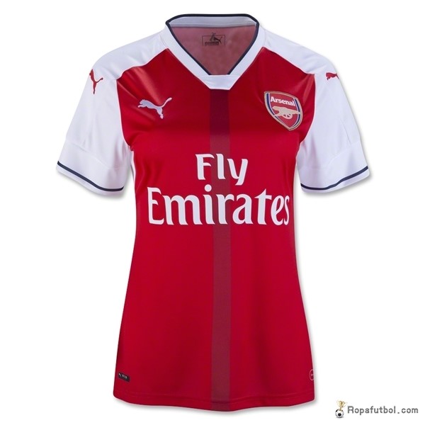 Camiseta Arsenal Replica Primera Ropa Mujer 2016/17 Rojo